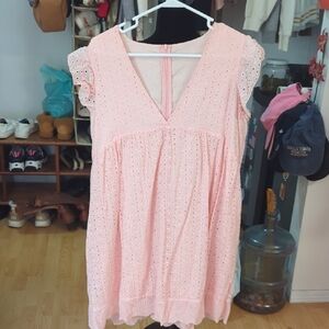 Pink Eyelet Dress